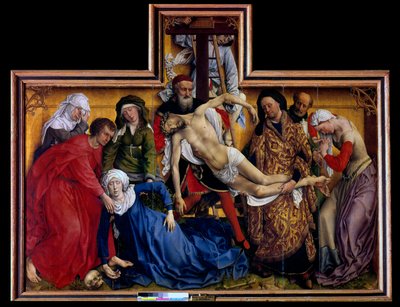 Pieta . Aflejringen eller nedstigningen fra korset af Rogier van der Weyden