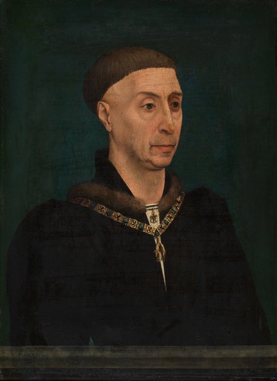 Portræt af Filip den Gode (1396-1467), hertug af Burgund (olie på træ) af Rogier van der Weyden