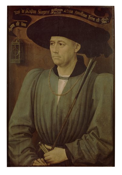 Portræt af en turneringsdommer (olie på panel) af Rogier van der Weyden