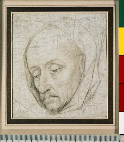 Studie af en gammel mands hoved, 1400-tallet (sølvspids på papir) af Rogier van der Weyden