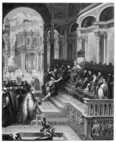 Fremlæggelsen af ringen, 1534 1870 af Roland Brunier