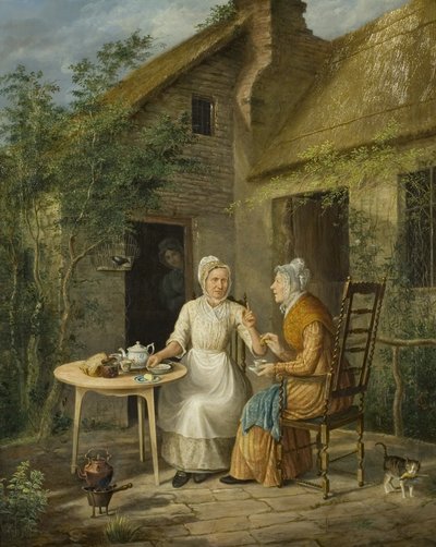 The Village Gossips, ca. 1828 (olie på lærred) af Rolinda Sharples