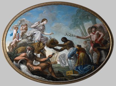 Østen tilbyder sine rigdomme til Britannia af Roma Spiridione