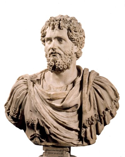 Art Rome: Buste af den romerske kejser Septime Severe (kejser 193 - 211 e.Kr.). Paris, Musée du Louvre af Roman