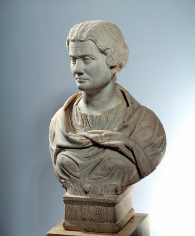 Art of Ancient Rome: Buste af Melitine, prætress af gudernes moder til piree. Skulptur omkring 162. Paris, Musee Du Louvre af Roman