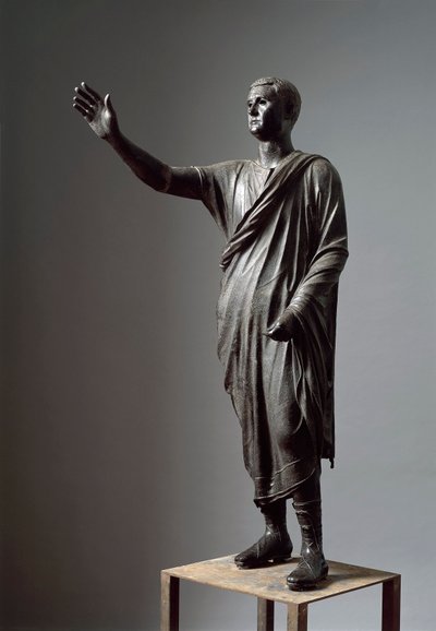 Aule Metele, Arringatore, The Orator, bronzestatue, 80 f.v.t., fra Pila (Perugia) af Roman