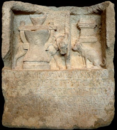 Begravelsesstele af bager Marcus Careieus Assia af Roman