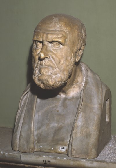 Buste af Chrysippus af Soli, romersk kopi af hellenistisk original (marmor) af Roman