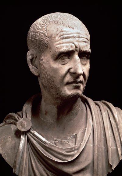 Buste af kejser Decius (marmorskulptur, 3. århundrede) af Roman