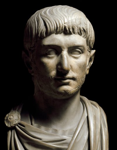 Buste af kejser Gallienus, 3. århundrede (marmorskulptur) af Roman