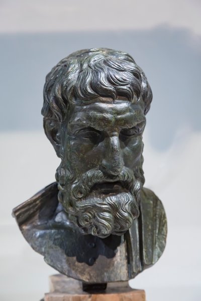 Buste af Epicurus buste (bronze) af Roman