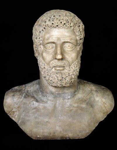 Buste af Hercules (marmor) af Roman