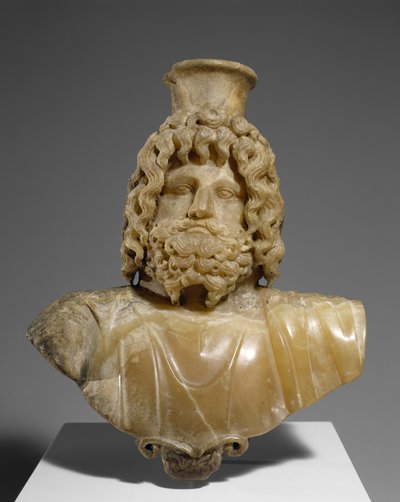Buste af Serapis, AD 100-150 (alabaster) af Roman