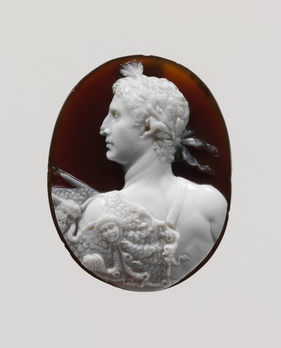 Cameo-portræt af kejser Augustus, ca. 41–54 e.Kr. (sardonyx) af Roman