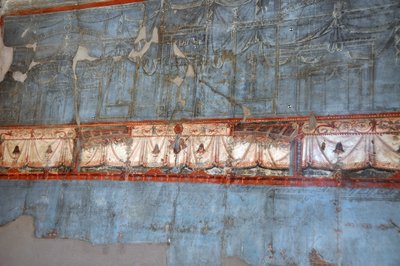 Detalje af et romersk freskomaleri i Herculanum (freskomaleri) af Roman