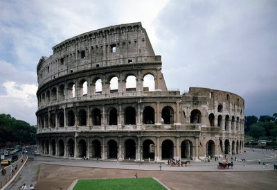 Udvendig udsigt over Colisee, bygget mellem 70 og 80 (fotografi) af Roman