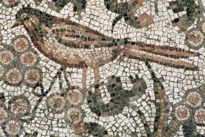 Floor pavement depicting a bird, 4th century ADdani af Roman