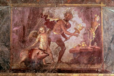 Fresko fra Villa of Mysteries, Pompeji af Roman