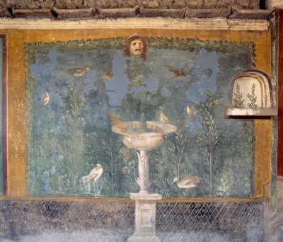 Fresko med springvand, maske og fugle, Venus