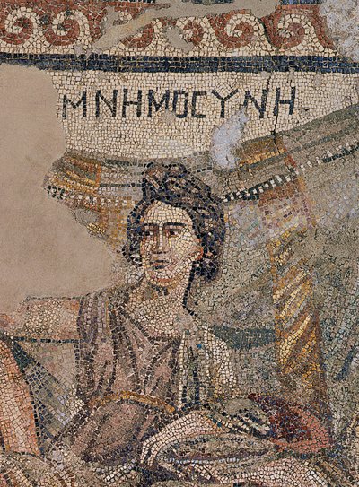 Begravelsessymposium, fra nekropolis i Antiokia, slutningen af det 4. århundrede e.Kr. (mosaik) (detaljer fra 242530) af Roman