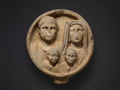 Begravelsesrelief, 2.–3. århundrede e.Kr. (marmor) af Roman