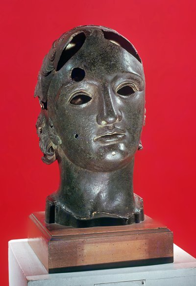 Hoved af Apollo, fra Nimes, 1.-2. århundrede (bronze) af Roman