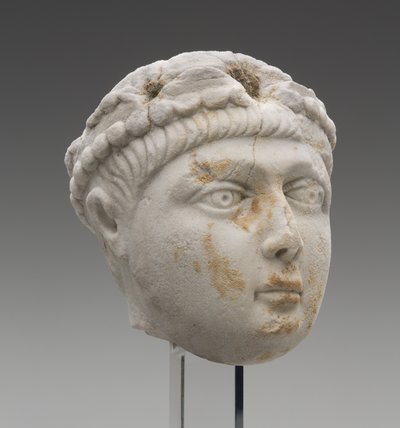 Leder af kejser Honorius som et barn, slutningen af det 4. århundrede e.Kr. (marmor) af Roman