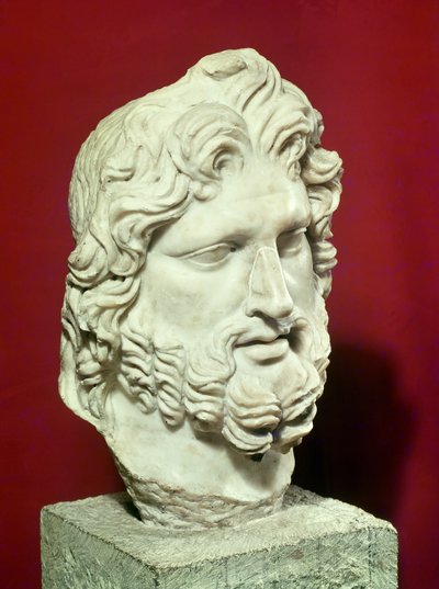 Hoved af Jupiter (marmor) af Roman