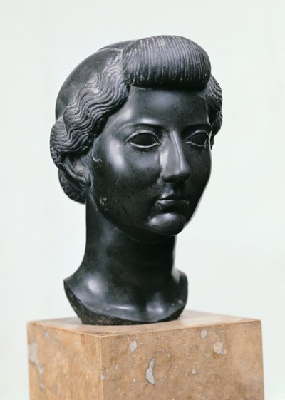 Hoved af Livia (ca. 55 f.Kr.-29 e.Kr.) (basalt) af Roman