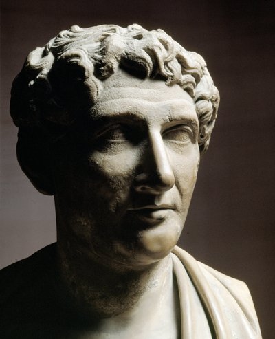 Head of Ovid (marmorskulptur) af Roman