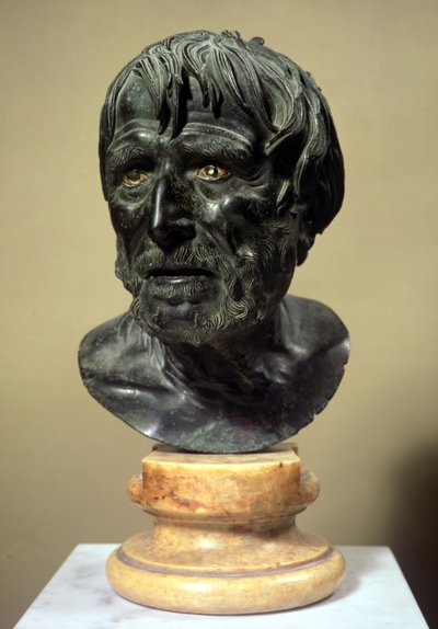 Leder af Seneca (ca. 4 f.Kr.-65 e.Kr.) (bronze) af Roman