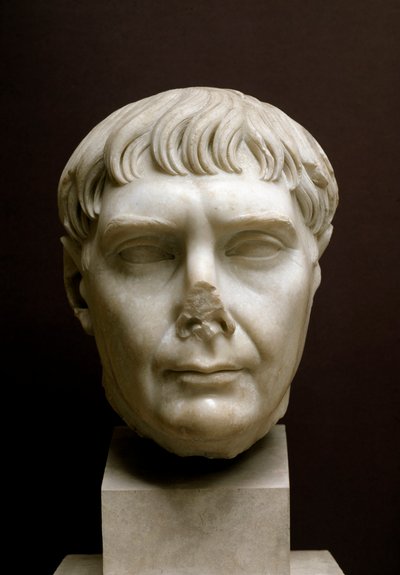 Leder af kejser Trajan, 2. århundrede (marmorskulptur) af Roman