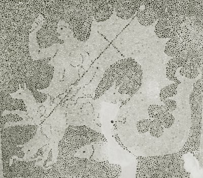 Hellenistisk stenmosaik af Scylla og Charybdis, der bevogter sundet, detalje af Scylla. House of Dionysos, Paphos, Cypern mosaik af Roman