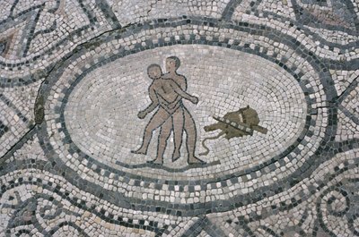 Hercules og Antaeus, fra gulvet i 