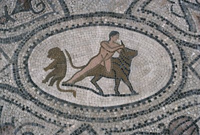 Herkules og den kretensiske tyr, fra gulvet i "Herkules