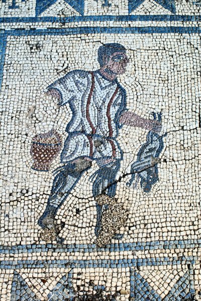 Jæger i den romerske have (mosaik) af Roman