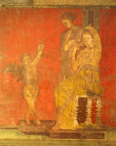 Indvielsesritualer for Dionysos-kulten, fresko fra Villa Dei Misteri af Roman
