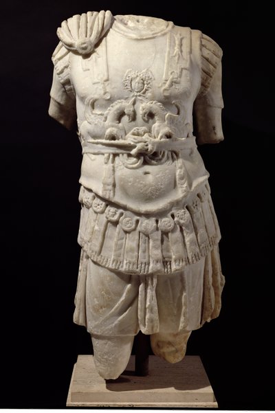 Loricate Torso, slutningen af det 2. århundrede e.Kr. (marmor) af Roman