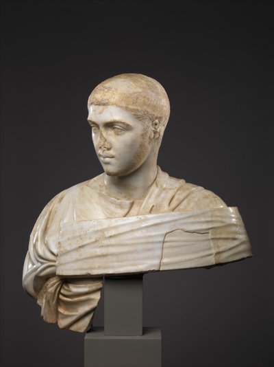 Marmorportrætbuste af Severus Alexander, 230-235 e.Kr. (marmor) af Roman