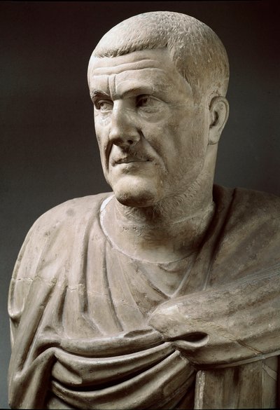 Marmorstatue af kejser Maximinus Thrax (173-238) - Rom, Musei Capitolini - Buste af kejser Maximinus Thrax - Marmorskulptur - Rom, Musei Capitolini af Roman