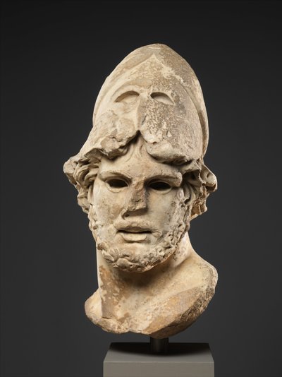 Marmorhoved af en græsk general, ca. 100 e.Kr. (marmor, pentelic) af Roman