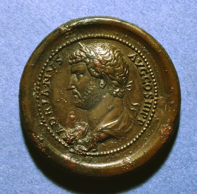 Hadrians medaljon, 117-38 (guld) af Roman