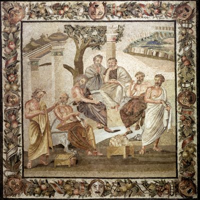 Platons Akademi, 2. århundrede f.Kr. (mosaik) af Roman