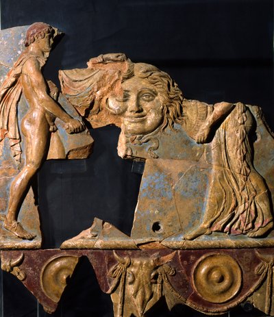 Relief fra området omkring Apollontemplet, Palatinerhøjen, Rom (terracotta) af Roman
