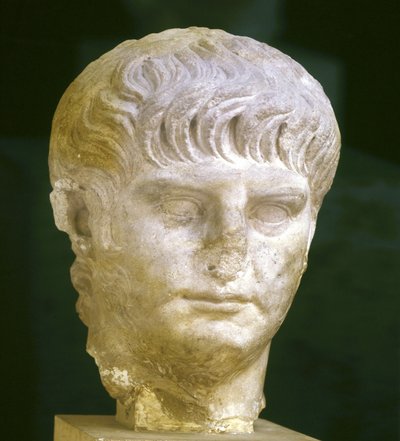 Repræsentation af kejser Neron ung (37 - 68). Rom, Museo Nazionale Romano. af Roman