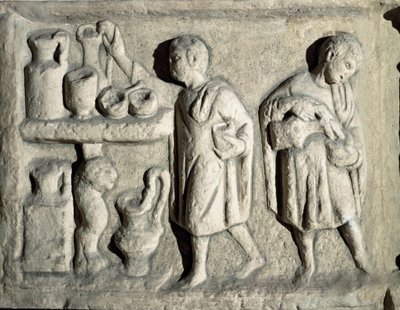 Romersk kunst: "Domestic at Work" "1. århundrede e.Kr. Rom, Museum of Roman Civilization af Roman