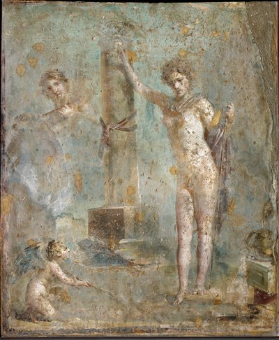 Romersk kunst: "Narcissus" "Fresco fra Pompeji, National Archaeological Museum, Napoli af Roman