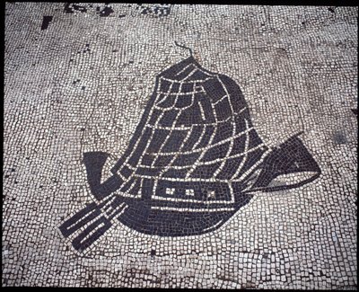 Romersk kunst: "Ship" Mosaic of the Seafarers Corporation, Place des Corporations af Roman