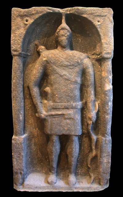 Romersk gravsten forestillende en Hamian (syrisk) bueskytte, ca. 125-40 e.Kr af Roman
