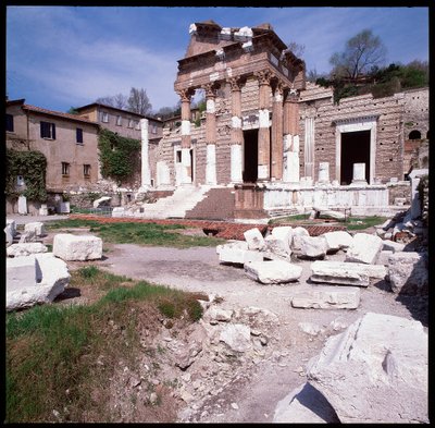 Romersk kunst: udsigt over hovedstaden (hovedstaden), 73 AD, Brescia Italien af Roman